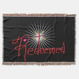 Manta Corazones cruzados cristianos ‘redimidos’ negros