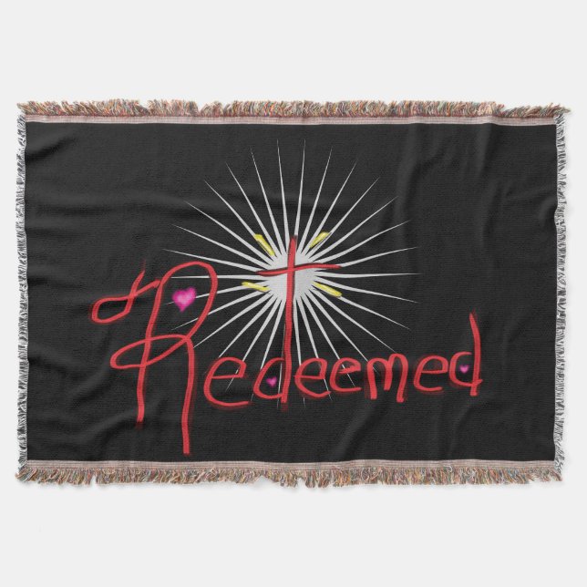 Manta Corazones cruzados cristianos ‘redimidos’ negros (Anverso)