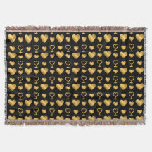 Corazones de Pan de Oro Negro de Lujo