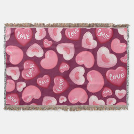 Manta Corazones de San Valentín. Corazones Dulces y Bril