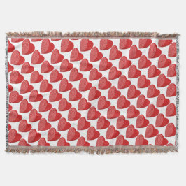 Manta Corazones rojos