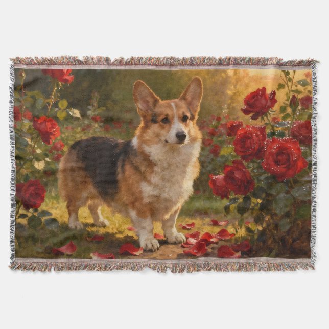 Manta Corgi en las Rosas V (Anverso)