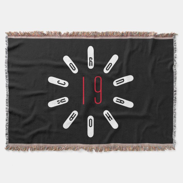 Manta CORONA 19 HOAX Throw Blanket (Anverso)