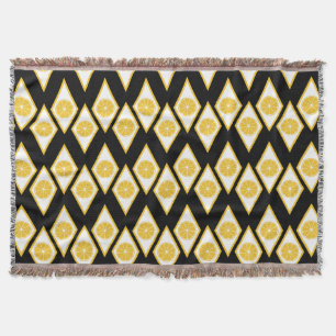 Manta Cortes de cítricos en el patrón moderno de diamant