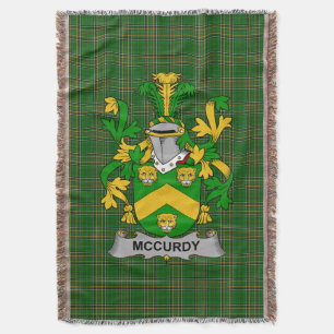 Manta Cortes familiares irlandeses McCurdy o Curdy Coat 