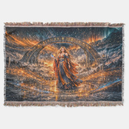 Manta Cosmic Sorceress – Fantasy Throw Blanket