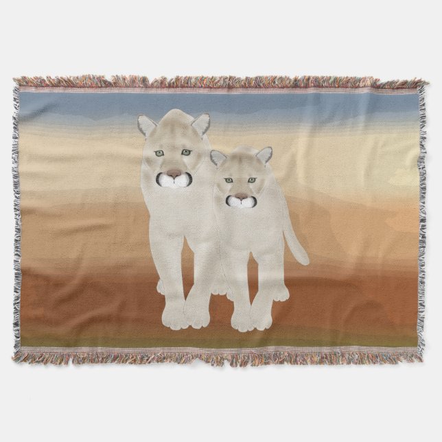 Manta Cougars Throw Blanket (Anverso)