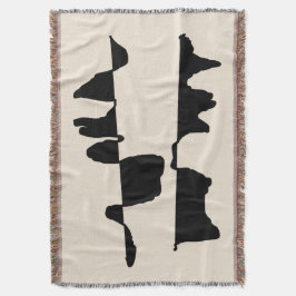 Manta Couverture Tissée Art Abstrait Dual Face