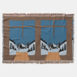 Manta Couverture Tissée Hivernale - Boule à Neige