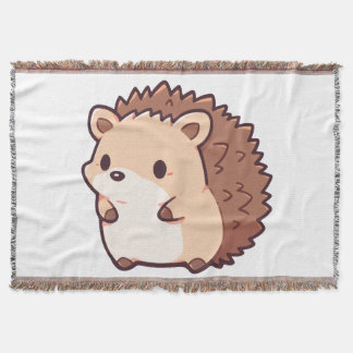 Manta Couverture Tissée Petit Hérisson Kawaii