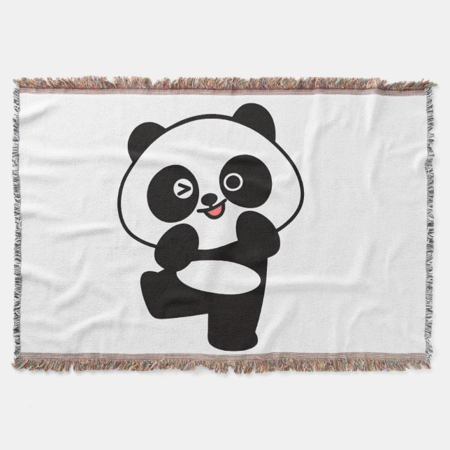 Manta Couverture Tissée Petit Panda Kawaii (Anverso)