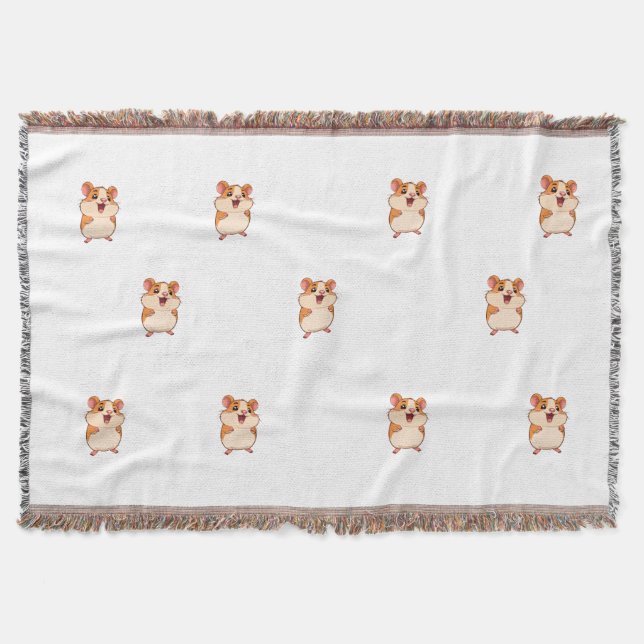 Manta Couverture Tissée Petite Souris Kawaii (Anverso)