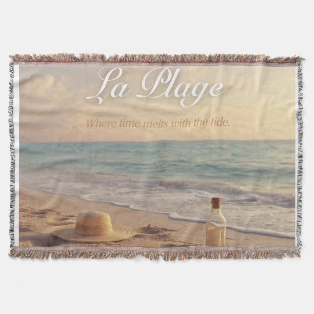 Manta Couverture Tissée Plage Tropicale (Anverso)