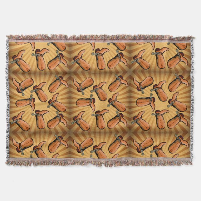 Manta Cowboy Boots Throw Blanket (Anverso)