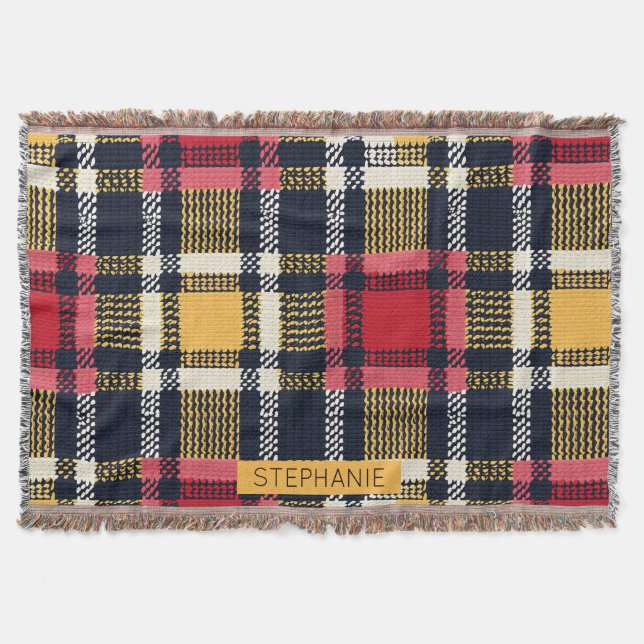 Manta Cozy Knit Patchwork - Viejo Boho Autumn Style 3 (Anverso)