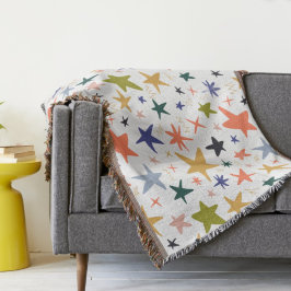 Manta Cozy Winter With Vibrant Colorful Star Pattern