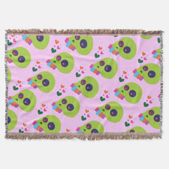 Manta Cráneo arcoiris colorido (Anverso)