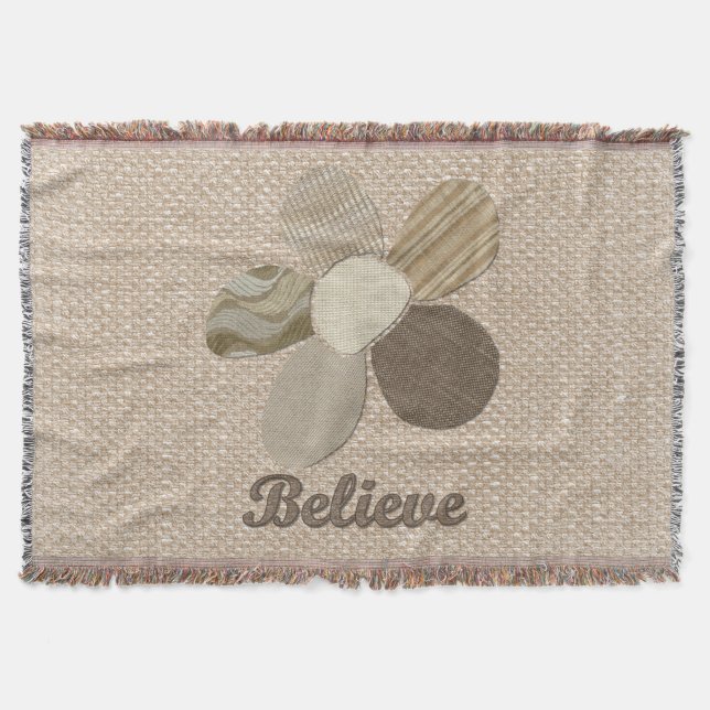 Manta Crea el collage inspirador de la tela de la flor (Anverso)