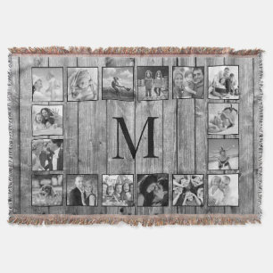Manta Crea tu Collage de fotos Personalizado Rustic Farm
