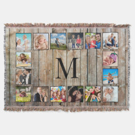 Manta Crea tu Collage de fotos Personalizado Rustic Farm
