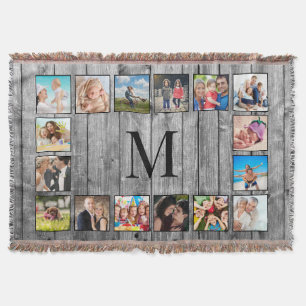 Manta Crea tu Collage de fotos Personalizado Rustic Farm