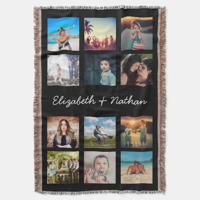 Manta Crear su propia familia de Collages de fotos Perso (Frente vertical)