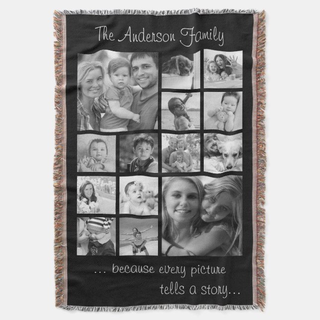 Manta Crear su propio Collage de fotos familiar Personal (Frente vertical)