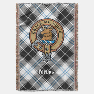 Manta Crest de Clan Forbes sobre Tartán de Vestir