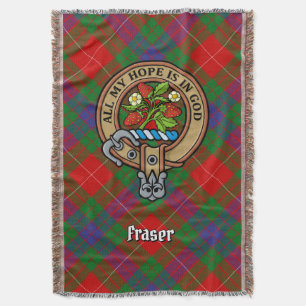 Manta Crest de Clan Fraser sobre tartán