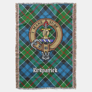 Manta Crest de Clan Kirkpatrick sobre tartán