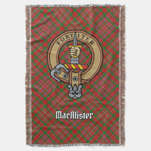 Manta Crest de Clan MacAlister sobre Tartán