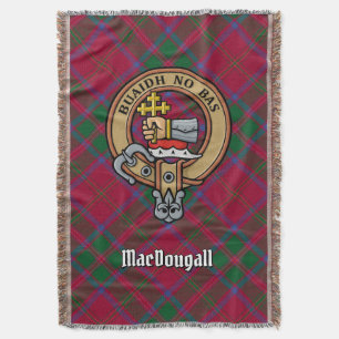 Manta Crest de Clan MacDougall sobre tartán