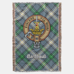 Manta Crest de Clan MacDowall sobre Tartán