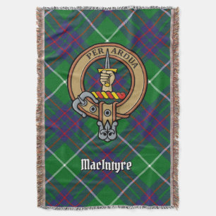 Manta Crest de Clan MacIntyre sobre tartán