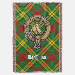 Manta Crest de Clan MacMillan sobre tartán