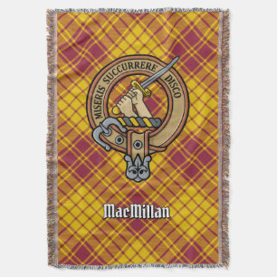 Manta Crest de Clan MacMillan sobre Tartán de Vestir