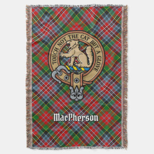 Manta Crest de Clan MacPherson sobre Tartán