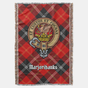 Manta Crest de Clan Marjoribanks sobre Tartán