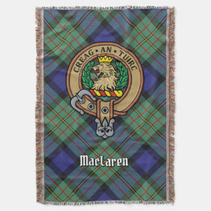 Manta Crest del Clan MacLaren sobre tartán