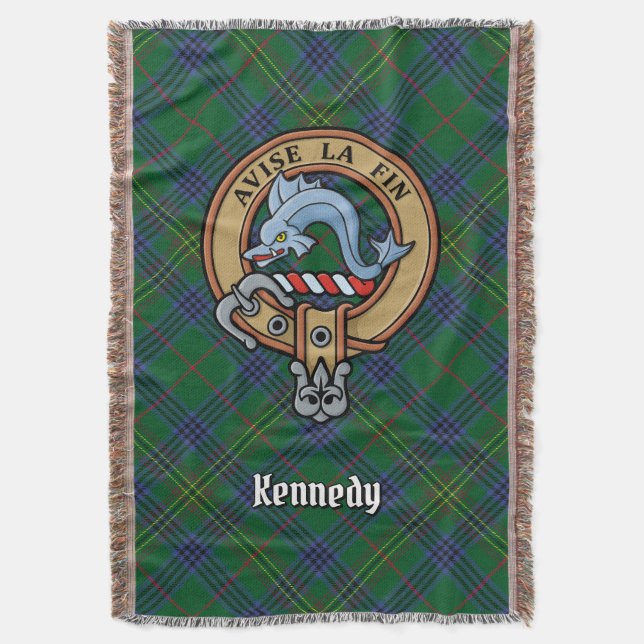 Manta Crestá de Clan Kennedy sobre tartán (Frente vertical)