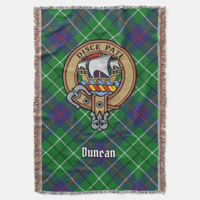 Manta Crestá del Clan Duncan sobre Tartán (Frente vertical)