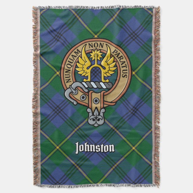 Manta Crestá del Clan Johnston sobre tartán (Frente vertical)