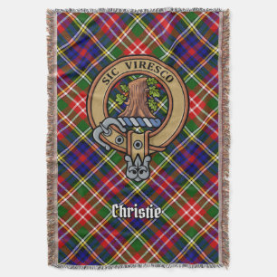 Manta Crestón del Clan Christie sobre Tartán