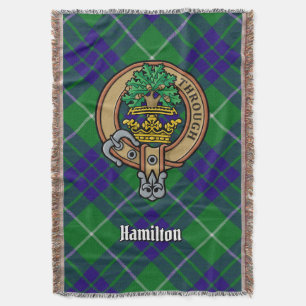 Manta Crestón del Clan Hamilton sobre Tartán de Caza