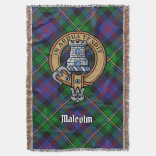 Manta Crestón del Clan Malcolm sobre tartán