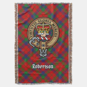 Manta Crestón del Clan Robertson sobre Tartán