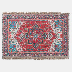 Manta Crimson Heirloom: Arte de alfombras de patrimonio