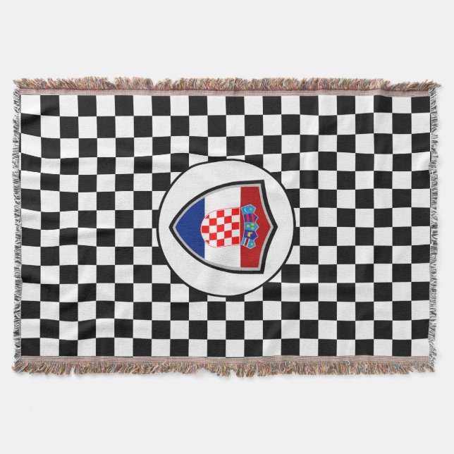 Manta Croatian flag throw blanket (Anverso)
