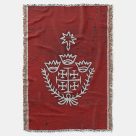 Manta Cruce de Deus Vult, luchador templario de Jerusalé