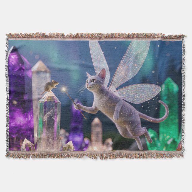Manta Crystal Mice and Cat Fairy Garden (Anverso)